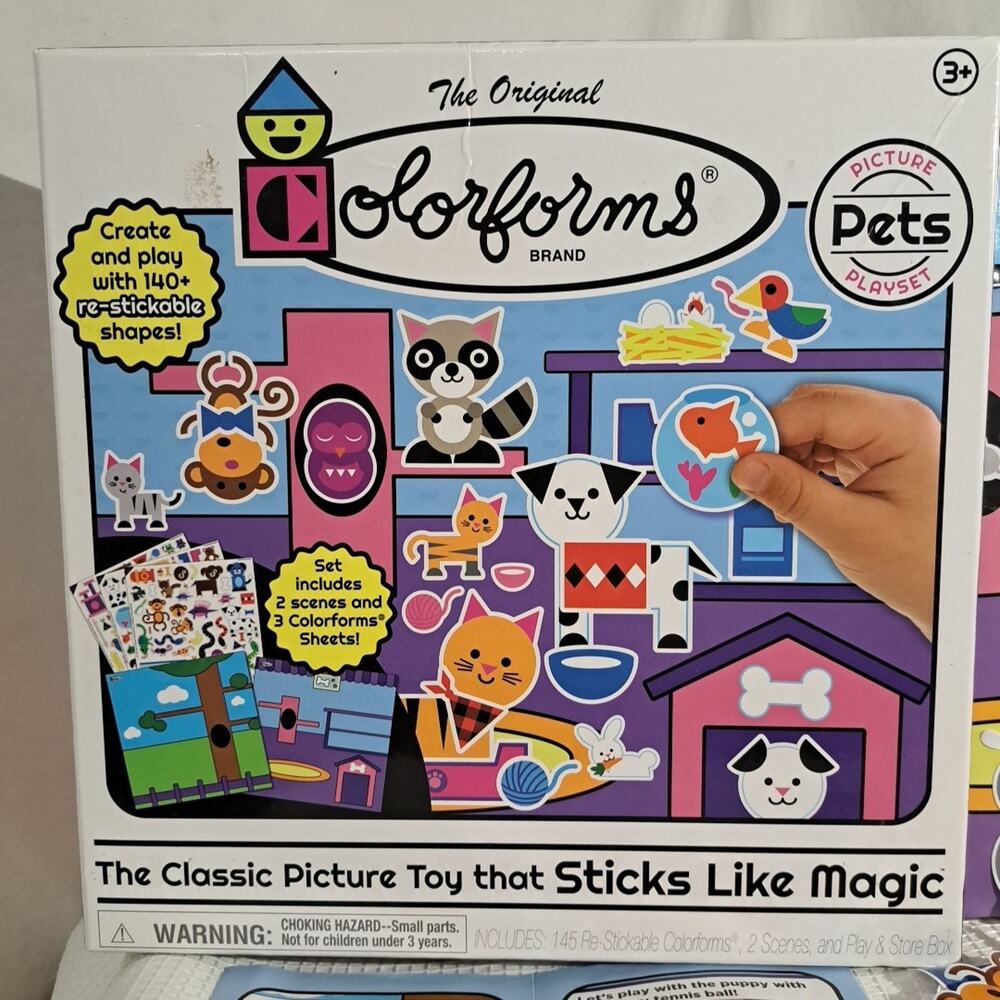 Colorforms Classic Pets Picture Playset Multiple Piece 2 Picture Panels